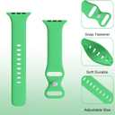 2 x STG Sport Silicone Bands Compatible with Apple Watch Band Ultra 3/2/1 49mm, Series 11/10 46/42mm, 9/8/7 45/41mm, SE 6/5/4 44/40mm, 3/2/1 42/38mm S/M M/L for Women Men (Bright Green)