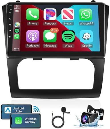 [4G+64G] Car Stereo for Nissan Altima 2008-2012(Auto A/C) with 5GWiFi/Android 15/Wireless Carplay Android Auto,9" Incell Touch Screen Radio,GPS/EQ DSP/Bluetooth5.0/SWC/AHD Backup Camera