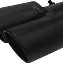 Dual Exhaust Tip 2.5" Inlet, Escapes Deportivos Para Carro, Car Exhaust Tip Pipe Double Outlet Straight Muffler Tailpipe Tips with Screw, Bolt-on Exhausts Pipe Modification Accessories(Black)