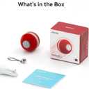 Cheerble Interactive Cat Ball Toy, Automatic Moving Ball Toy for Indoor Cat Kitten, Electric Pet Toy Fun Gift with Light, High Energy Cat Toys, Red