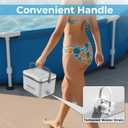 Portable Personal Cooler, Poolside Ice Chest for Above Ground Pool or Spa - Fits Intex Pools, Hard-Sided Cooler with Bonus Ice Pack for Lunch, Drink, Camping, Picnic, Beach, Fishing, 6.34qt