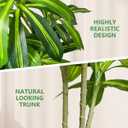 Artificial Dracaena Tree 5FT Tall Artificial Indoor Tree, Large Indoor Plant for Living Room & Home Decor, Big Faux Floor Plant for Bedroom, Office, Apartment, Realistic Tree Decor Indoor