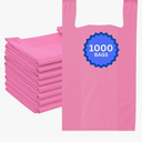 ASSUREPAK Pink HDPE T-Shirt Plastic Bags for Retail, Groceries, Merchandise, Convenience Store, Supermarket, Restaurant - 1/6 BBL, 11.5"X6"X21" - Pack of 1000 Bags, 13 Microns - Unprinted (Pink)
