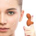 Silicone Multifunctional Face & Eye Handheld Massager, Portable Massage Tool, Mini-Ring Powerful Waterproof Eye, Jaw, Finger and Body Massager, Relieves Facial Muscle Fatigue and Pain.