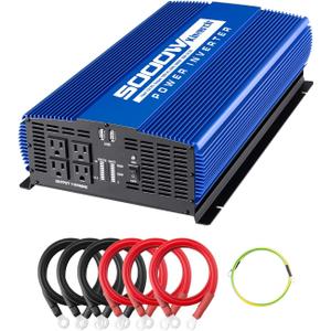 5000W Power Inverter 12V to 110V Car Inverter with 4AC Outlets 2USB Ports for Camping/Truck/RV/Home