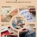 96Pcs Professional Sewing Thread Kit, 48 Colors 400 Yards/Spool, [Top Durability with 4-Ply Tight-Twist] AAA-Grade Polyester Thread with Prewound Bobbins, Sewing Thread for Hand & Machine Sewing