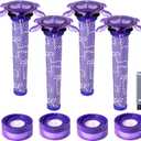 keluke Vacuum Filter Replacement Kit Compatible with Dyson V7, V8 Animal, V8 Absolute & SV10 Cordless Vacuum Cleaners, Replaces Part # 965661-01 & 967478-01 (V8 Slim 8P)