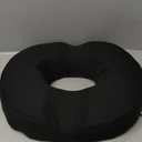 5 STARS UNITED Donut Pillow Hemorrhoid Tailbone Cushion  Large Cushion for Pain Relief  Coccyx, Prostate, Sciatica, Pelvic Floor, Pressure Sores, Pregnancy, Postpartum Recovery, Black