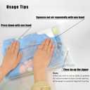 Clothing Packing Bags for Travel - Translucent Reusable Space Saver Bag - Ziplock Storage Pouches for Organizing Clothes,Shoes,Cosmetics- 10 Sets in 3 Sizes(10 Large/10 Medium/10 Small)
