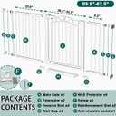 Fairy Baby 59.8"-62.6" Extra Wide Press Mounted Baby Gate Indoor for Kids Or Pets Walk Thru No Drill Long Dog Gates for The House Doorway Child Safety Gate