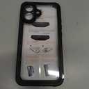 ANTSHARE for iPhone 17 Case, IP68 Waterproof Shockproof Case, [Built-in Screen Protector] - 12 FT Military Drop proof - Full Body Heavy Duty Rugged Phone Cover 6.3 inches - Black/Clear