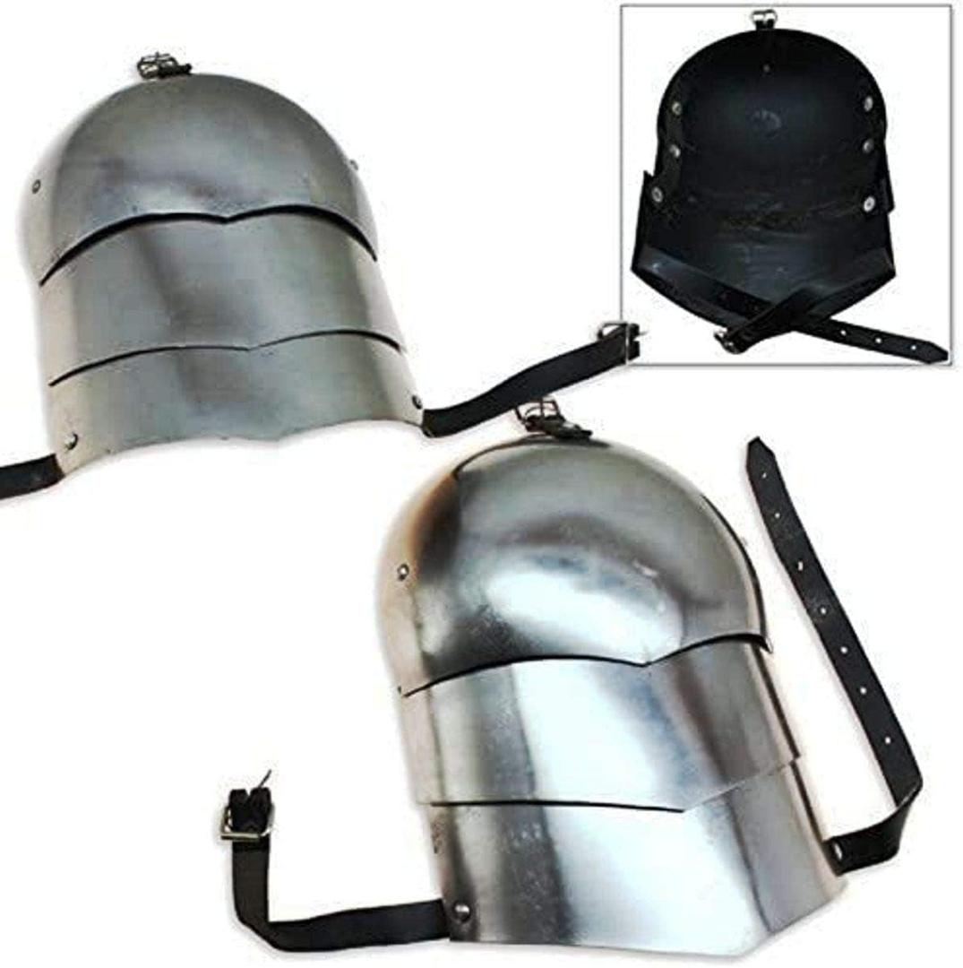 Medieval Pauldron Set Pair Plate Armor Carbon Steel Real Adult Size Rustic Vintage Home Decor Gifts
