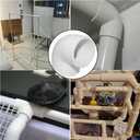 2PCS 2" 90 Degree Elbow PVC Pipe Fitting Adapter Coupling Connector Schedule 40 Slip (Socket x Socket) White Color