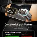 iPhone Car Charger, Retractable Fast USB C Phone Charger, 4 in 1 Cigarette Lighter Adapter with 2 Cables 25 Inch and 2 USB Ports, Multi Port USB Car Charging for iPhone 17/16/15/14/13/Pro Max