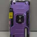 for Galaxy A50 Case with Tempered Glass Screen Protector,Hybrid Drop Test Slim Fit Cover with Car Mount Kickstand Slim Fit Protective Phone Case for Galaxy A50/A30S/A50S,Purple