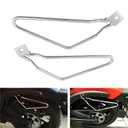 Saddlebag Bracket Support, Motorcycle Saddlebags Mount Brackets Support Fits for Harley 883 Iron XL883N Dyna Fat Bob FXDF (silver)