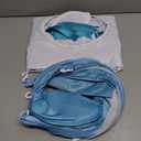 AMENON Dolphin Inflatable Baby Pool Float for Toddlers 6-36 Months with UPF50+ 4 Stage Adjustable Sun Canopy, Non-Flip Safety Seat, Dual Air Chambers, Infant Swim Training Float for Pool