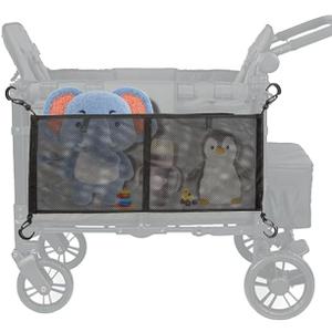 Stroller Wagon Cargo Net Organizer,Baby Stroller Storage Bag Mesh Cargo Net,Stroller Wagon Accessories Compatible with Wonderfold All W-Series Models, Black, 2406GJB0694BLAJ01