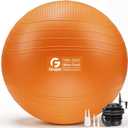 Gruper Yoga Ball, Extra Thick Non Slip Exercise Ball for Workout, Birthing, Balance, Stability, Pregnancy, 4 Sizes Anti Burst Chair for Home and Office, Includes Quick Pump & Fitness Guide