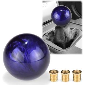 EZAUTO WRAP Marble Purple Auto Car Shift Knob Round Ball Weighted Manual Gear Stick Shifter Adapter JDM Universal