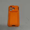 SSLOTSCASE for iPhone 17 Pro Case 2X Privacy Screen Protector, Wallet & Sliding Lens Cover & Kickstand & Credit Card Holder, Military-Grade Heavy Duty Hard Phone Cover for iPhone 17 Pro 6.3'', Orange