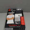 Puma Men's 4 Pack Cotton Crewneck Short Sleeve T-Shirt (Medium, Black/Grey/White/Navy)
