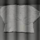 GORGLITTER Women's Dolman Short Sleeve Crop Tops Ruched Crew Neck Casual Going Out Tops White Size Large