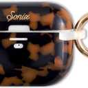 Sonix Case for AirPods Pro 2 & Pro 1 (1st/2nd Gen) - Hard Shell Cover with Keychain, Wireless Charging | Brown Tort