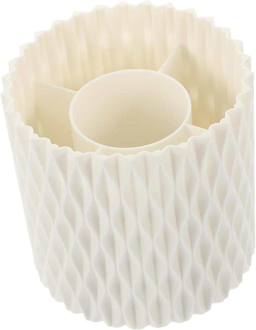 Rotating Makeup Brush Bucket Large Capacity Cosmetic Brush Organizer Holder