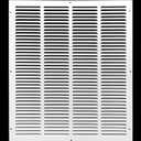 HVAC Premium 20'' x 28'' [Duct Opening] Flat Stamped Steel Return Air Grille - Sidewall and Ceiling - HVAC Vent Duct Cover - White [Outer Dimensions: 21.75''w X 29.75''h]