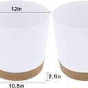 QCQHDU 12 inch Plant Pot, 2 Pack Planters for Indoor Plants with Drainage Holes & Saucer, Outdoor Flower Pots Home Garden Modern Decor