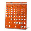 Nut and Bolt Thread Checker, Standard & Metric 42 Hole, Screw Size Tester Assortment Measuring, 19 SAE & 15 Metric & 8 Drill Bit Gauge, Bolt Size Finder Identify Board, Identifier Gauge
