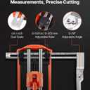 VEVOR 17-Inch Manual Tile Cutter for Wall & Polished Tiles,Double Rails for Precise Cutting, Tungsten Carbide Wheel,Non-Slip Handle,Anti-Displacement Pressure Rod,Precise Cuts for Pros & Beginners