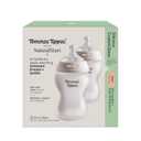 Tommee Tippee Silicone Coated Glass Baby Bottles for Feeding, 9 0z, Anti-Colic, 0+ Months, Slow Flow Breast-Like Nipple, Shatter-Proof Glass, BPA Free, Pack of 2