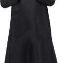 Girls Nun Costume Nun Cosplay Dress Halloween Horror Movies Catholic Sister Costumes Halloween Outfit for Kids (M/130, Black)