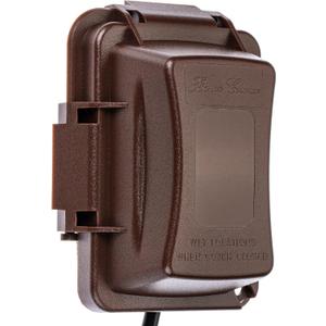 Bates- Weatherproof Electrical Outlet Cover, 1-Gang, Brown Outdoor Outlet Cover Weatherproof, Outdoor Plug Cover, Outlet Cover Box