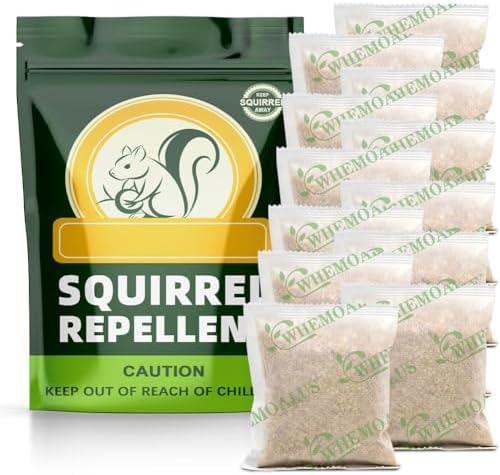 fcesiweg Squirrel Repellent Outdoor, Chipmunk Repellent for Garden, Squirrel Repellant for Bird Feeders/Plants/Yard/Attic, Keep Squirrels Away, Squirrels Deterrent for Garden 12P