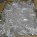 Goodluck 36 Pack 12oz Stemless Plastic Wine Glasses Clear Ribbed Cups with Gold Rim, Fancy Reusable Disposable Drinkware for Weddings, Parties, Bars, Indoor and Outdoor Events