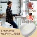 Saddle Stool Heavy Duty 400lbs - Ergonomic Thick Saddle Seat Cushion, Easy Height Adjustable, Healthy Posture No Pain, Smooth Rolling No Creaky Noises, Rolling Saddle Stool Chair with Wheels (White2)