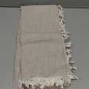 Sutuo Home Boho Curtains 72 inch for Kitchen Nursery Room, Semi Blackout Linen Farmhouse Tassels Window Treatment Vintage Bohemian Embroidery Drape, Rod Pocket 1 Panel 52" W x 72" L, Coffee Linen