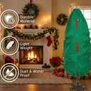 Upright Christmas Tree Storage Bag - Fits 4 Ft Artificial Xmas & Topiary Tree, Vertical Holiday Cover, Durable, Dustproof & Easy-Use Xmas Storage, Green