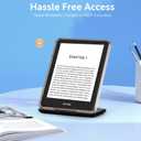 2 x Clear Case for All-New 7" Kindle Paperwhite 12th Generation 2024&Kindle Colorsoft Signature Edition2024,Ultra Soft TPU Cover PU Back Cover Shell with Thin Slim Lightweight Protection,Matte Black