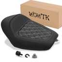 WOWTK Front Driver Rider Solo Seat for Harley Sportster Iron 883 1200 XL883 XL1200NS Forty-Eight XL1200X 2010-2022,White