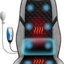 COMFIER Back Massager with Heat,Massage Chair Pad,Massage Seat Cushion with Adjustable Lumbar Support,Back Massage for Pain Relief,Chair Massager for Recliner,Fathers Day Gift for Dad (Charcoal Black)