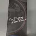 Car Steering Wheel Cover, Anti-Slip, Safety, Soft, Breathable, Heavy Duty, Thick, Full Surround, Sports Style (Black with Red line)