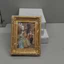 Geetery 4 Pcs Vintage Picture Frames Set Mini Antique Picture Frame Small Luxury Ornate Oval Circle Rectangle Wall Hanging for Gallery Wall Photo Display Tabletop Home Decor(Gold)