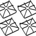 Upgraded WB31X20643 Grates Replacement Parts for GE Stove Parts Burner Grate, GE Cooktop Parts Metal Steel Surface Grate Kenmore Hotpoint Gas Range Parts Stove Top Grate Square Burner Wok Rack 4 pcs