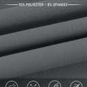 Men's Golf Dress Pants 30" Inseam Stretch Skinny Tapered Lightweight Breathable Chino Trousers with Pockets (Gray, M)