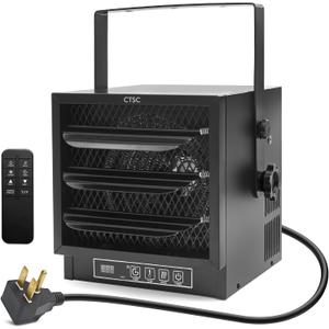 CTSC 4800W Garage Heater Electric, 240V/30Amps Plug - Fan-Forced Thermostat Control Electric Garage Heaters, with Remote Control, 10-Hour Timer, ETL Compliant,DOESN'T work with a standard home outlet