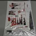 2 x Halloween Decorations, Window Stickers, Scary Bloody Handprint Skullprint Footprint Decals for Window Floor Glass Bathroom Indoor Outdoor Party Decor5 Styles